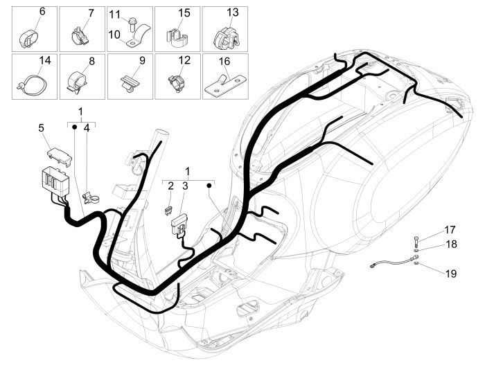 Wiring Harness Vespa Sprint 2-Stroke