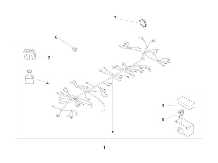 Piaggio Zip 2000 2-stroke AC wiring harness