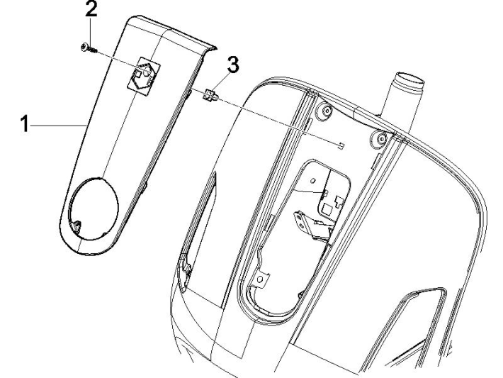 Front plate Vespa GTS 250 ie 2005-2009 (with ABS) grey stardust 760/A
