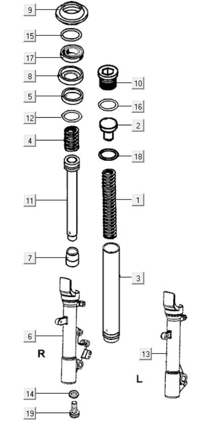 Front leg parts Kymco Gti 300i