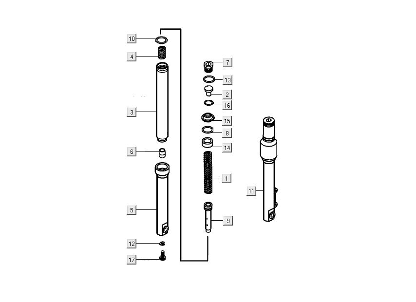 front leg Kymco People S 4-stroke Titanium