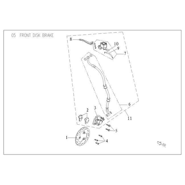Front brake Agm Vx50 plus