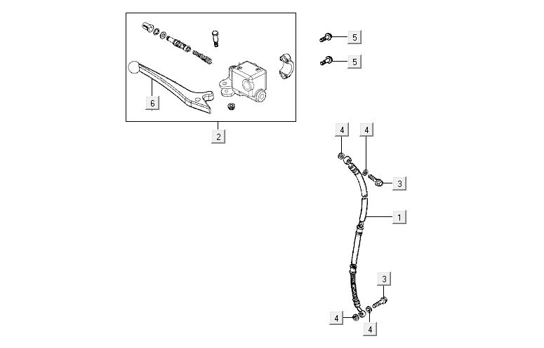Front brake Kymco Activ 4-stroke blue-black