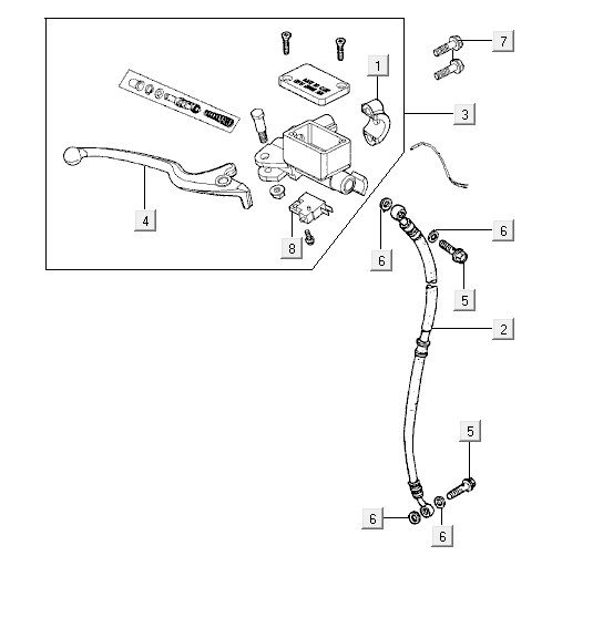 front brake Kymco Agility 12 4-stroke 125 blue