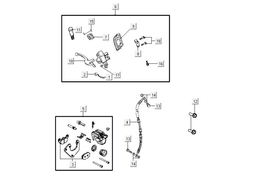 Front brake Kymco Agility 16'+ 4-stroke injection euro4 matte blue