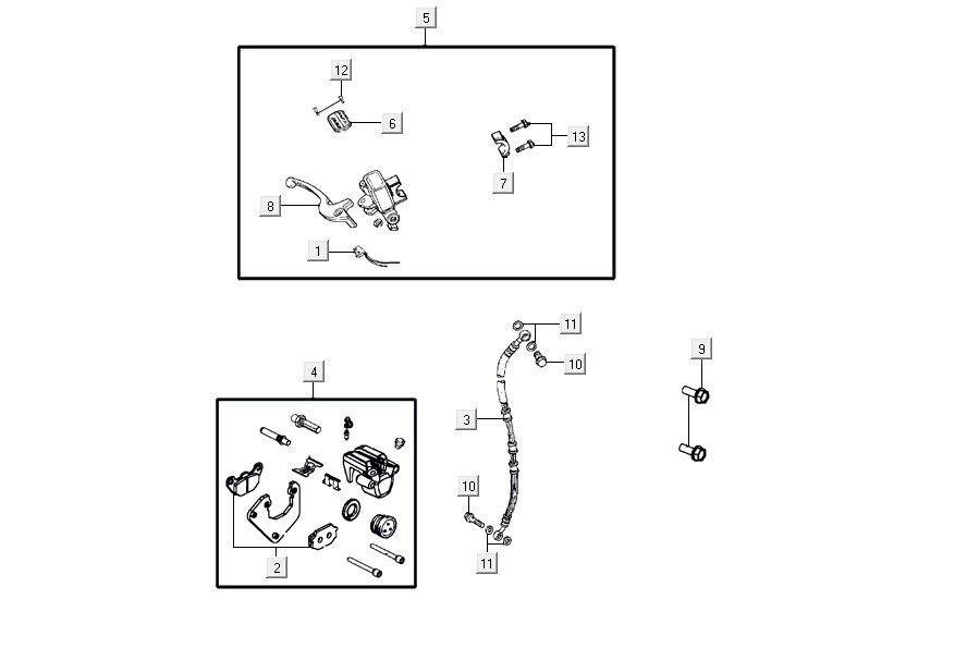 Front brake Kymco Agility 16'+ 4t gloss black