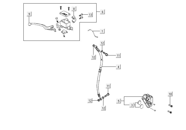 front brake Kymco Agility RS 4-stroke white 09
