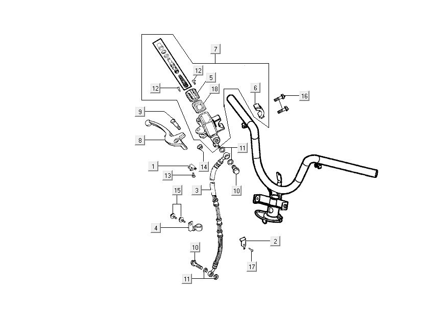 front brake Kymco Grand Dink 2-stroke Anthracite