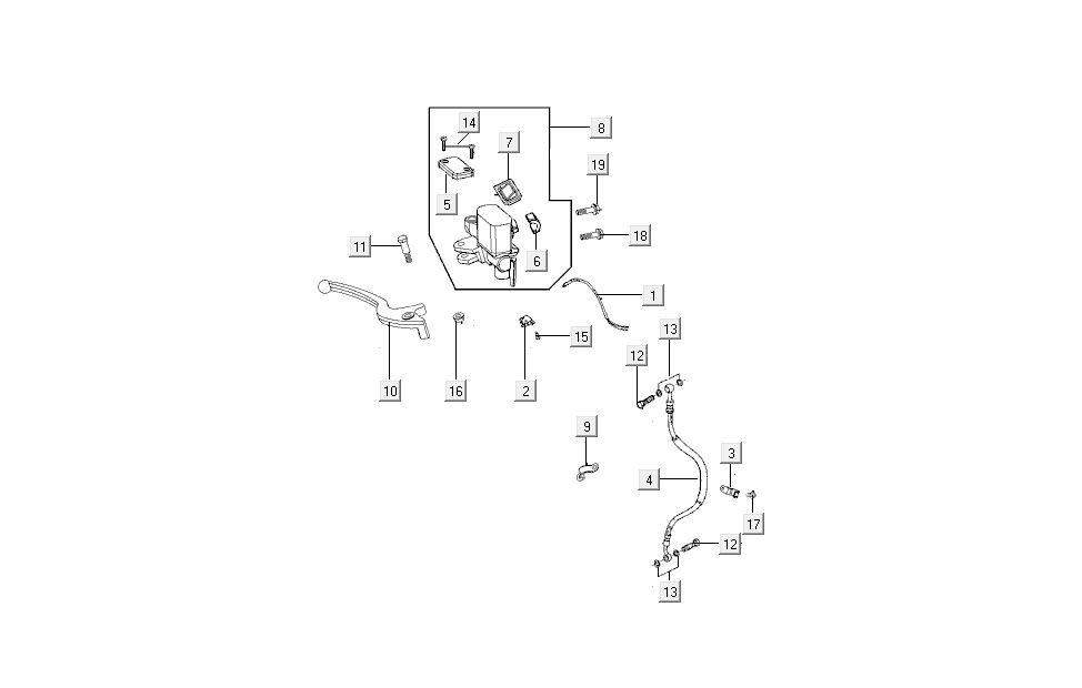 Front brake Kymco New Sento 4-stroke 50i red