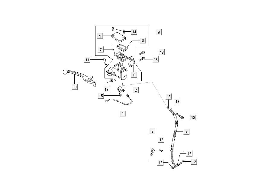 front brake Kymco Sento 4-stroke brown