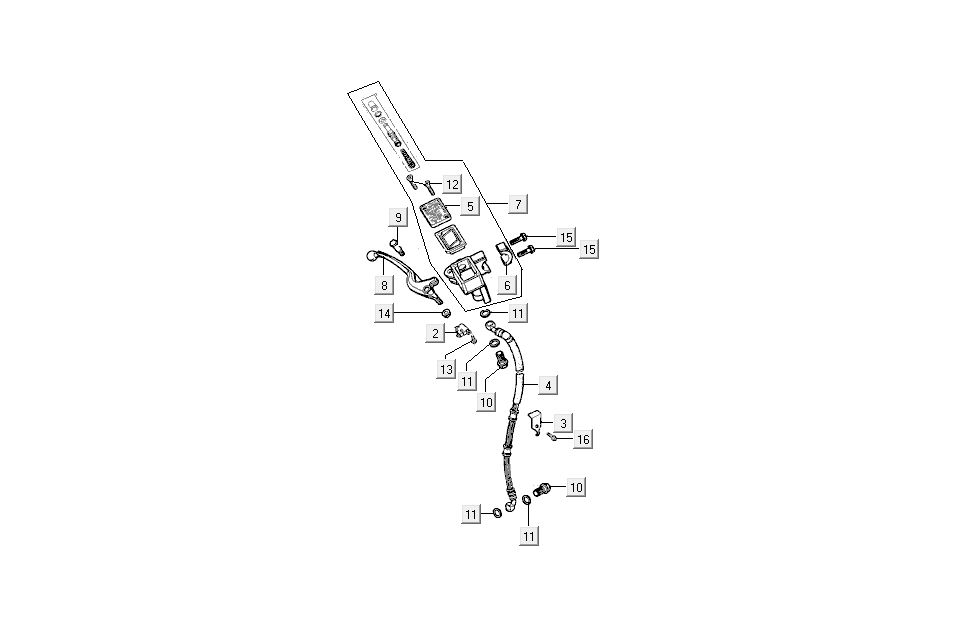 front brake Kymco Super9 AC 2-stroke nm silver - black