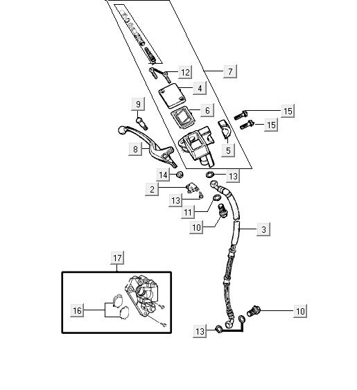 Front brake Kymco VP50 4t ac black