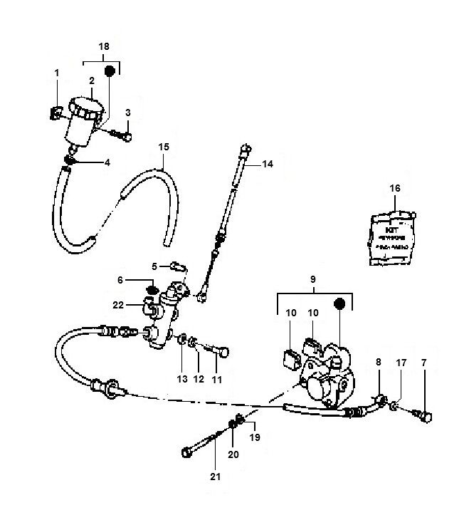 Front brake Piaggio Typhoon 98-2005 2-stroke
