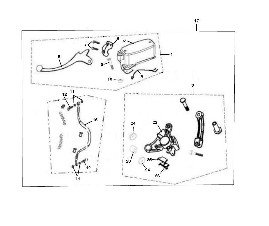 Front brake Pronto Junior 4-stroke