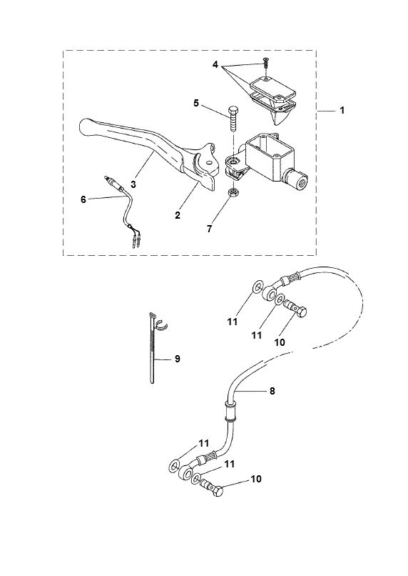 Front brake pump Yamaha Aerox 2-stroke
