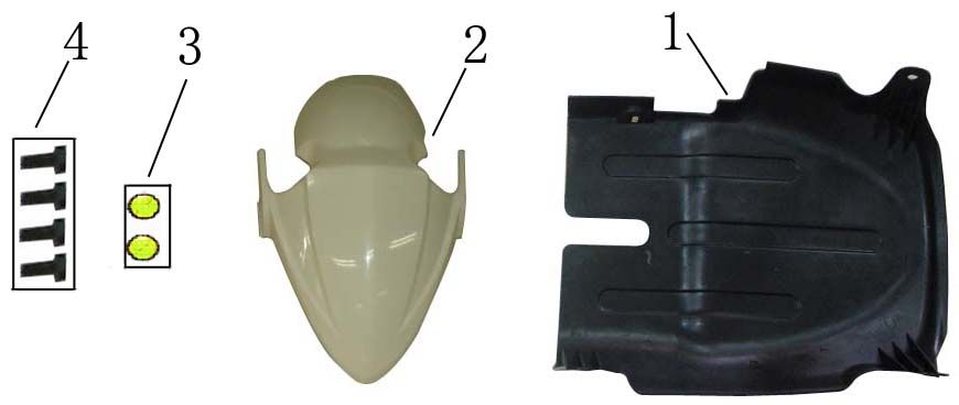 Front fender - Lower fairing China Fly white