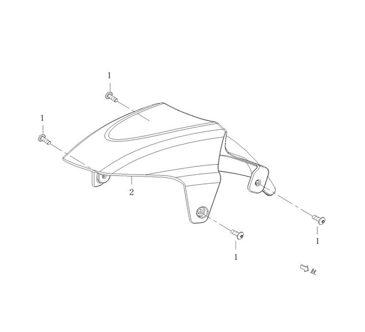 Front fender AGM Qube matt black