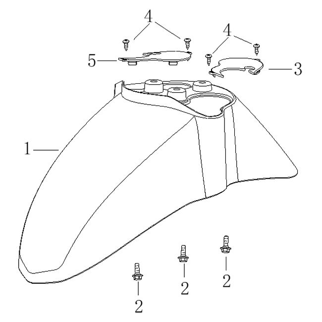 Front fender Agm Supreme black
