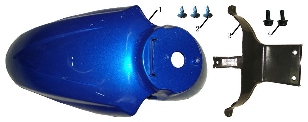 Front fender China Touring blue