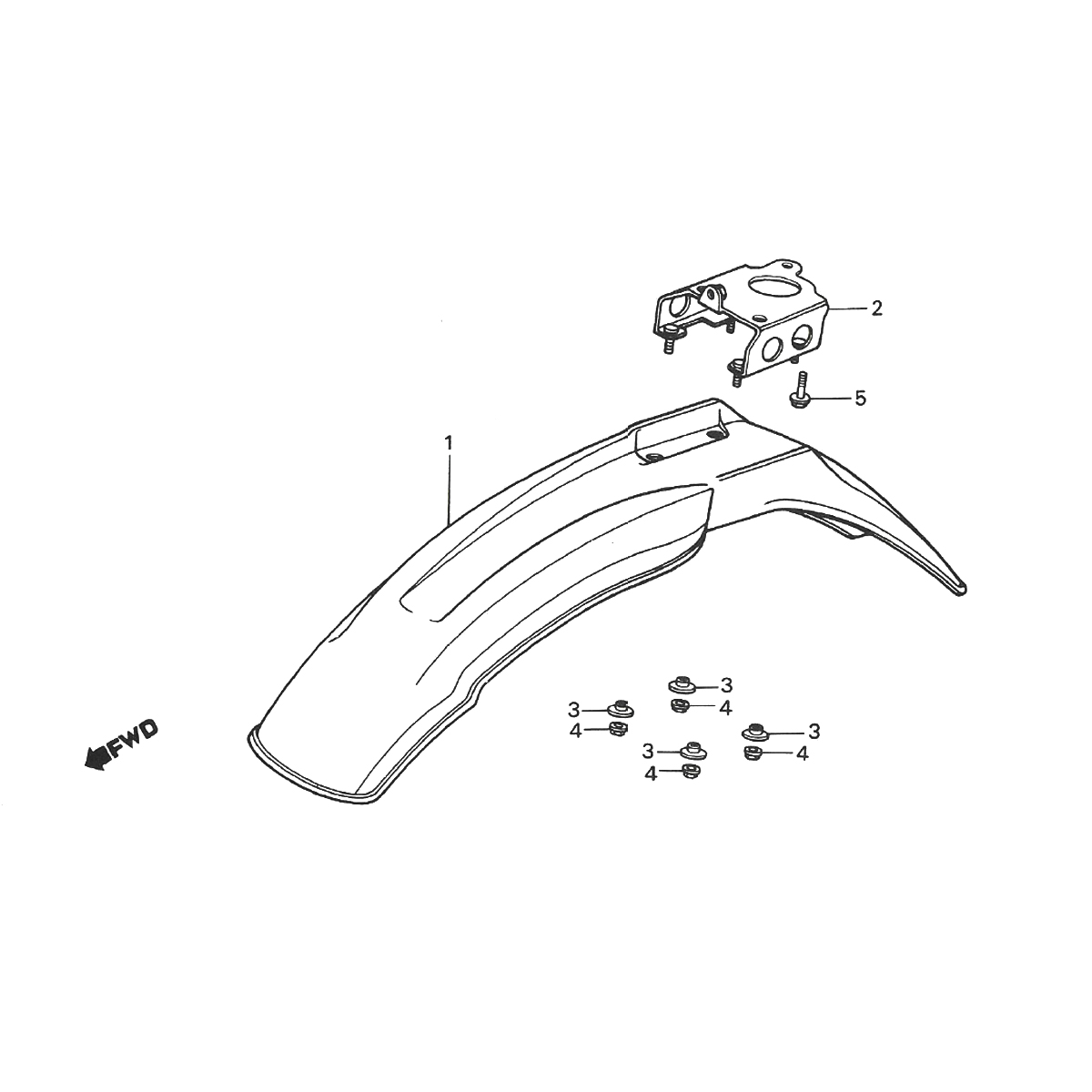 Honda MTX 50 front fender