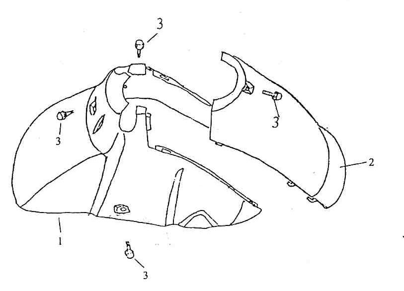 Front fender Turbo RG50 smokey