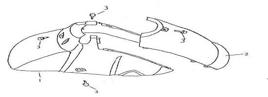 Front fender Znen Grand Retro 125cc