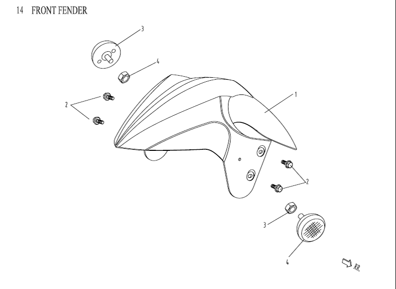 Front fender AGM Venom black