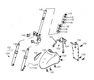 Front Fork Mudguard AGM New Flash black
