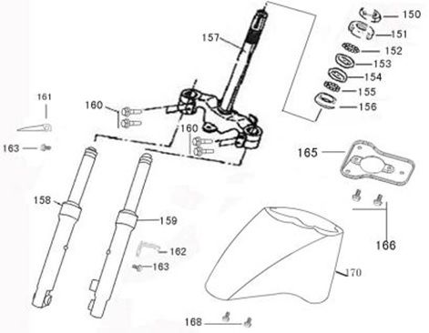 Front Fork-Mudguard Senzo SP red