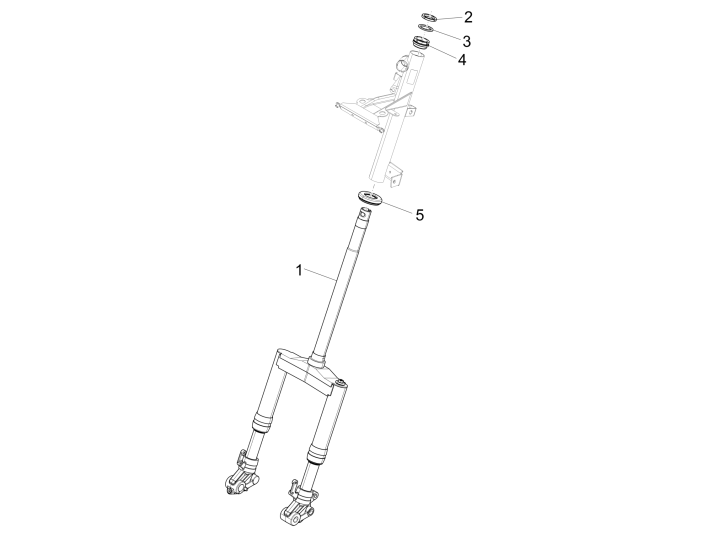 Front Fork/Steer Tube Piaggio NRG Power DD 2007-2017