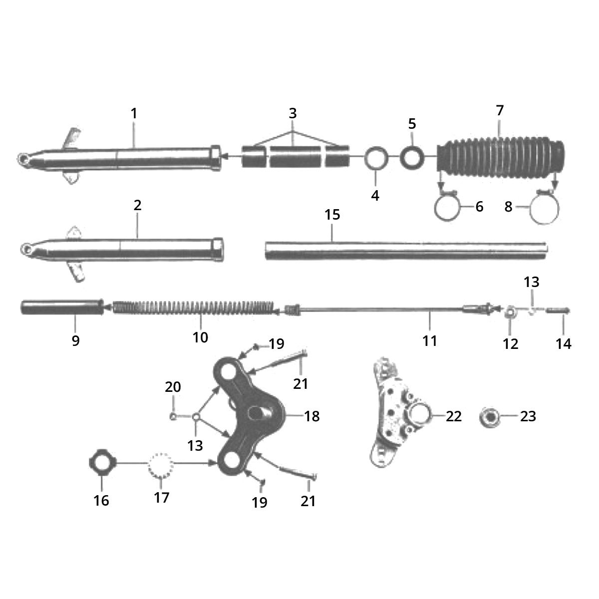 Zundapp C50 Sport 517-21L0 front fork