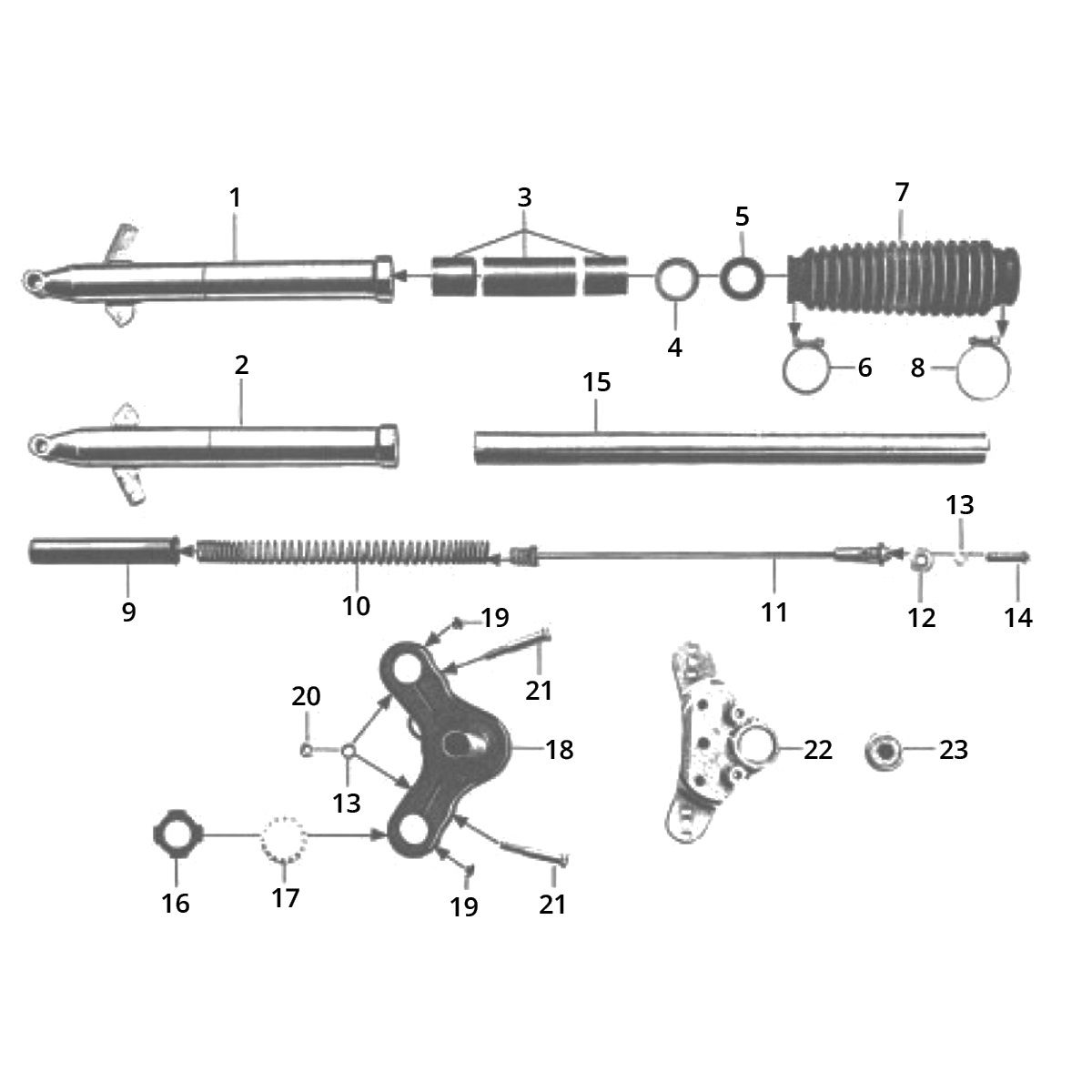 Zundapp GTS 50 517-39L0 front fork