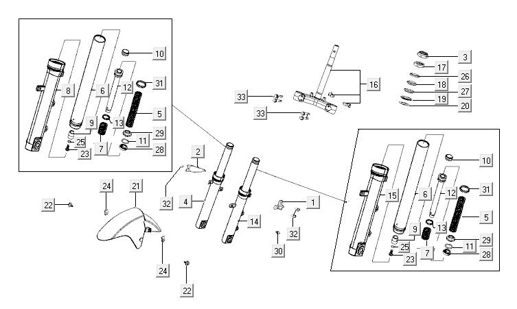 front fork AGILITY CITY 16 4T 150