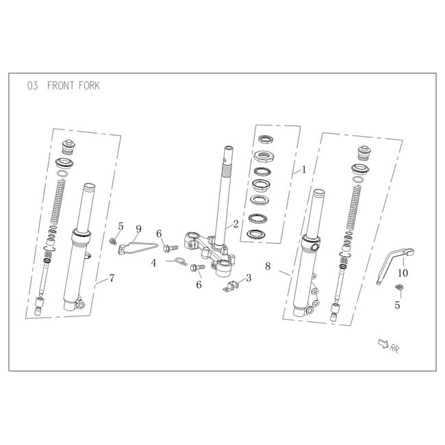 Front fork Agm Vx50 plus