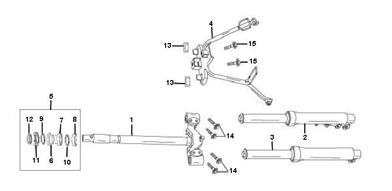 Front Fork Baotian Speedy 4-stroke