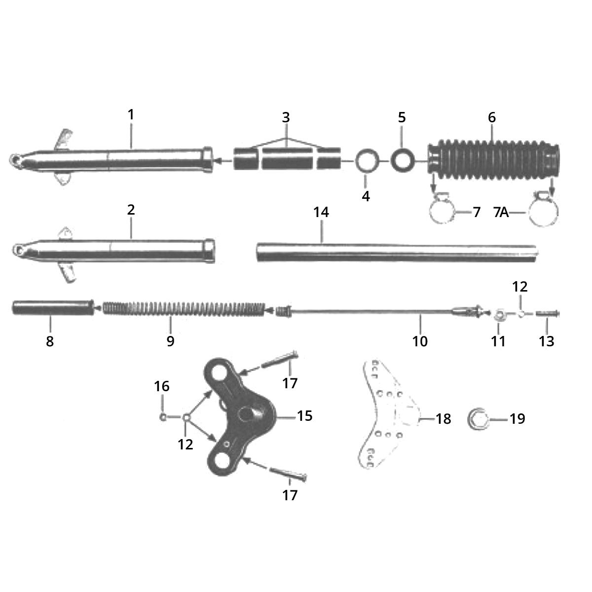Zundapp GTS 50 517-40L5 front fork