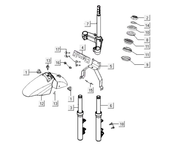 Front Fork Kymco People S 300i