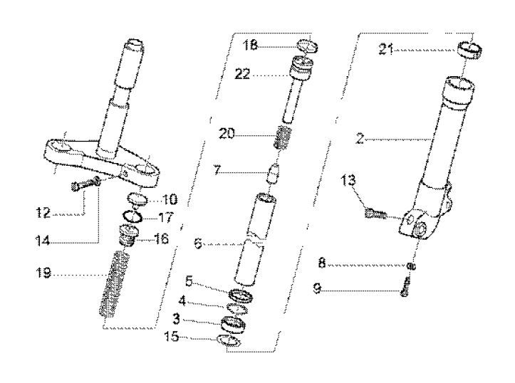 Front Fork Parts 2 Gilera Runner 180cc FXR 2-Stroke
