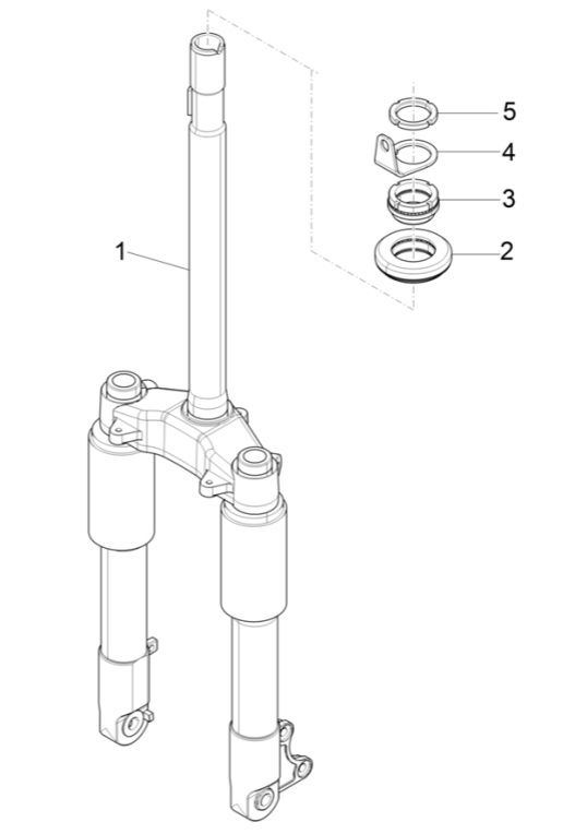 Front fork Piaggio Zip (euro 4 injection IGET)