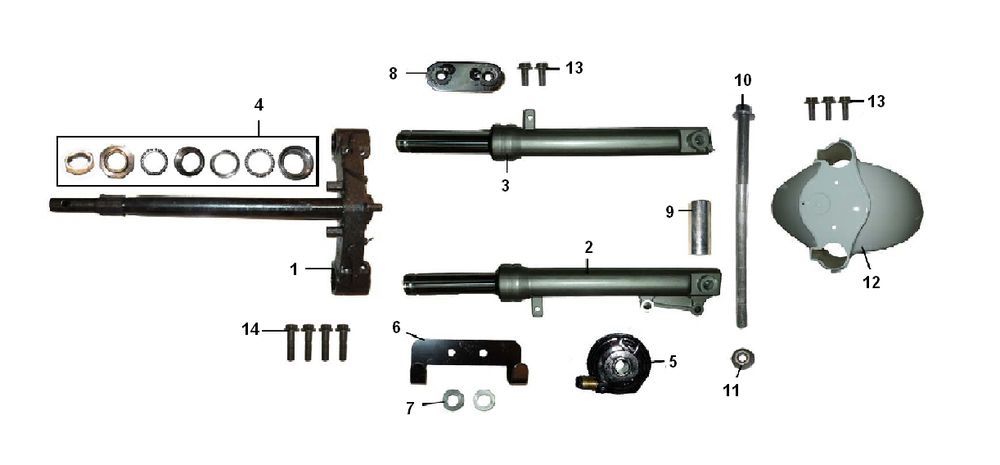 Front fork Riva Sport VX50S 4-stroke