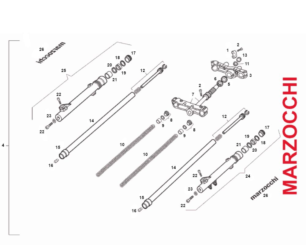 Front fork Senda SM DRD 2006