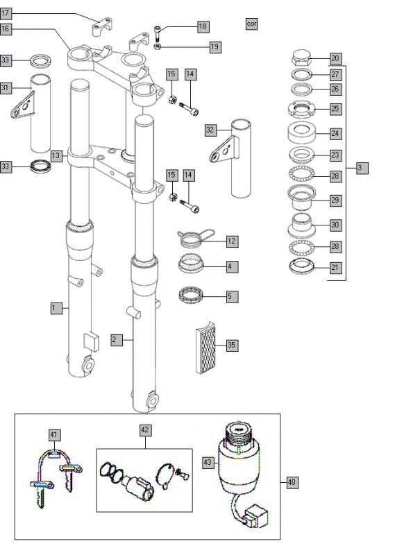Voorvork Tomos FLEXER EX (L0-L2)