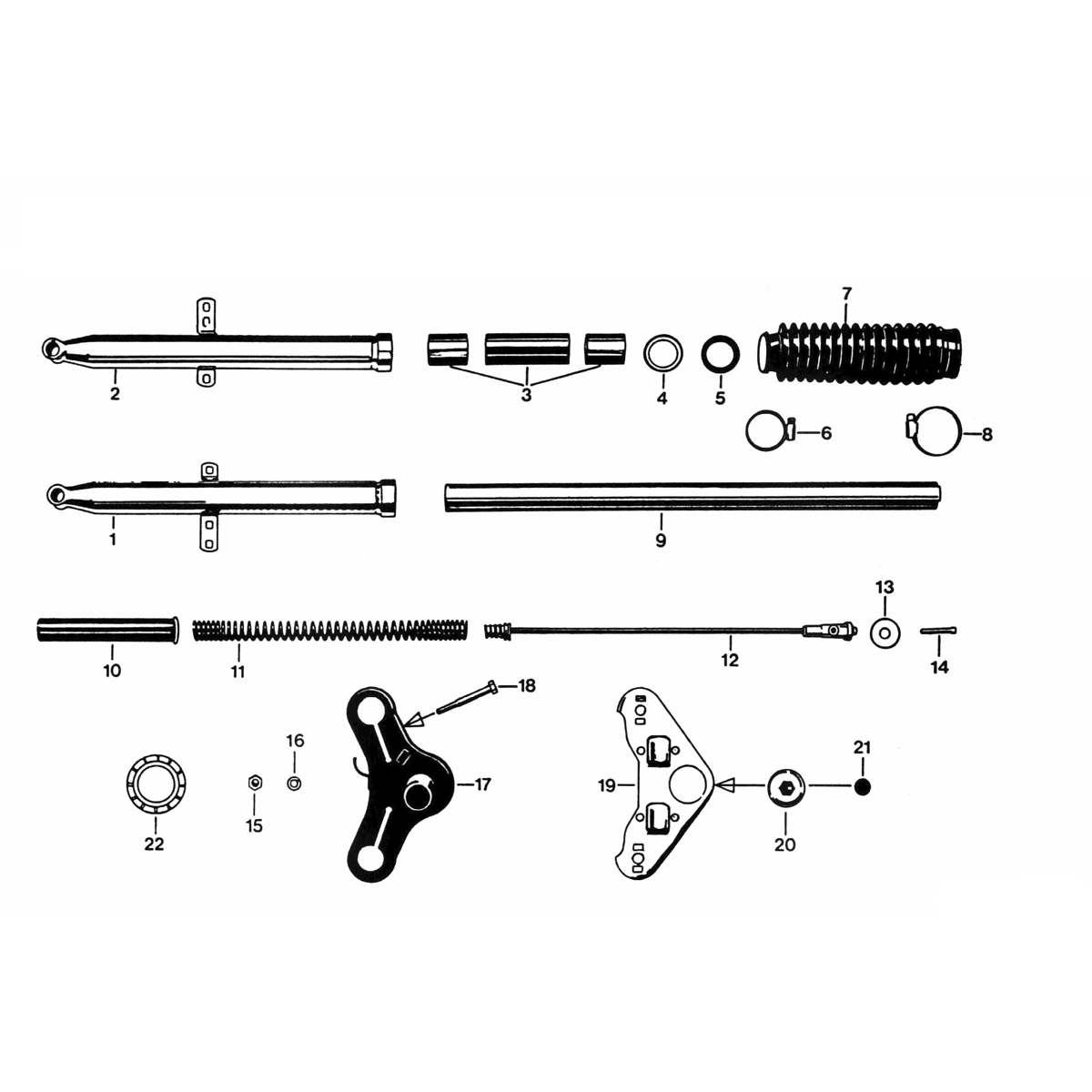 Zundapp KS 50 350-510 air-cooled front fork