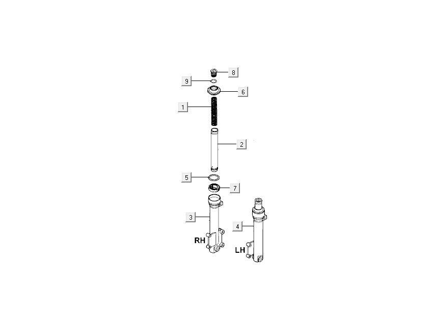 Fork tube completes Kymco Super9 2-stroke mm silver