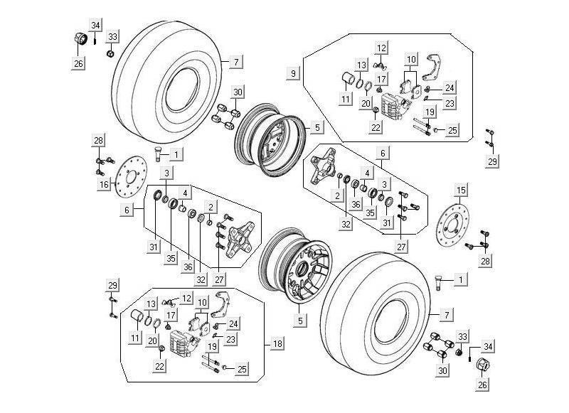 Front wheel Kymco MXU 300R