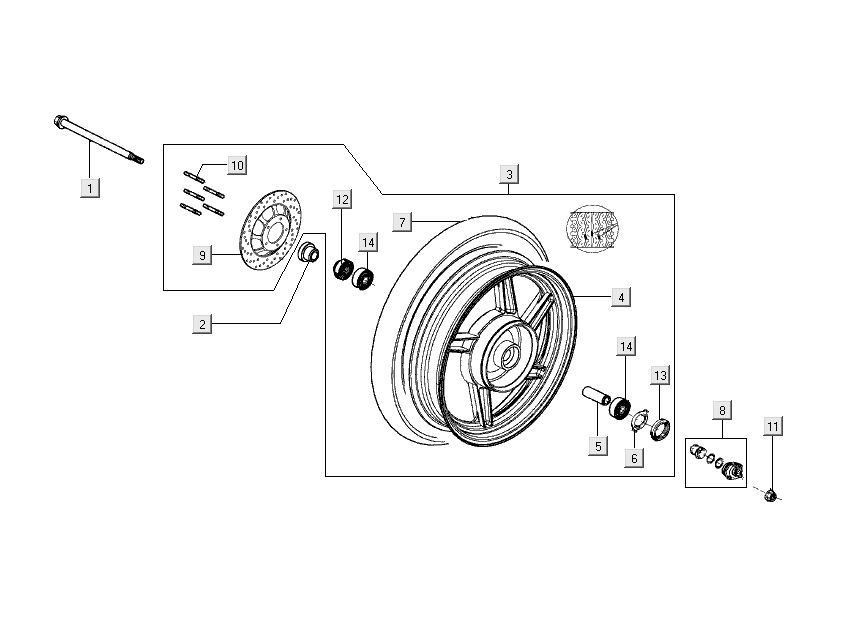 Front wheel - drive Kymco Nexxon 4-stroke dark grey