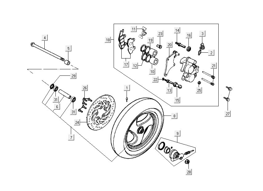 Front wheel - Claw Kymco New Dink 4-stroke dark grey