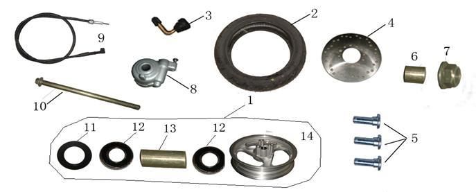 Front wheel AGM LX black
