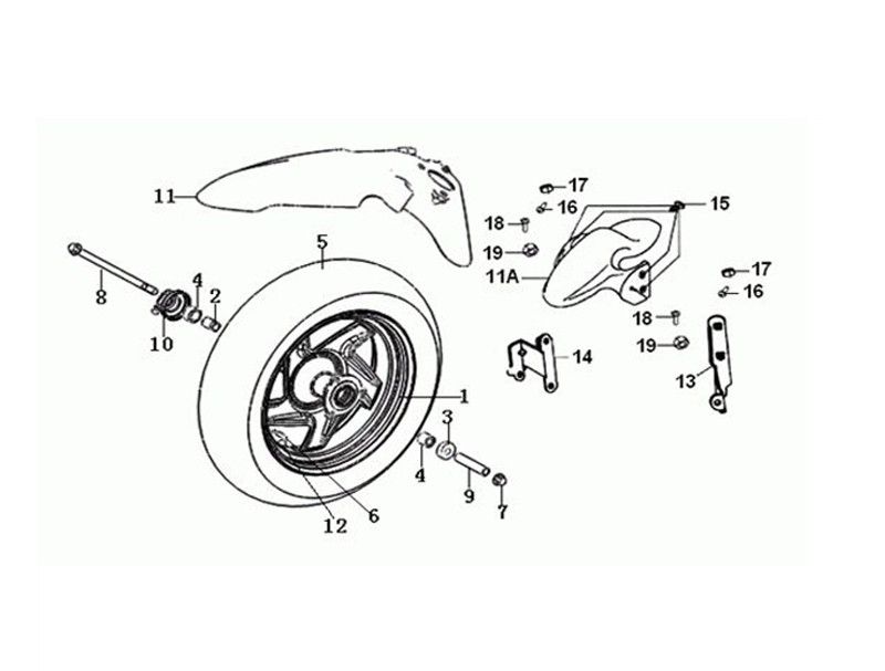 Front wheel Generic Cracker blue 2010 2-stroke