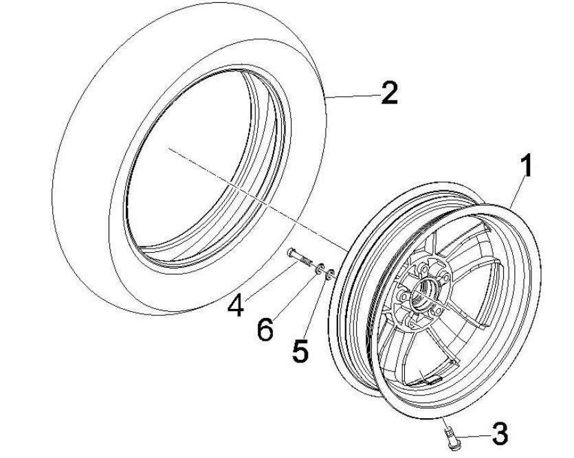 Front wheel GTS 125 IE